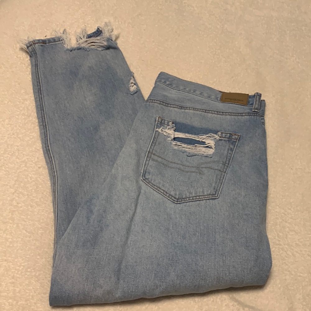 American eagle faded blue ripped